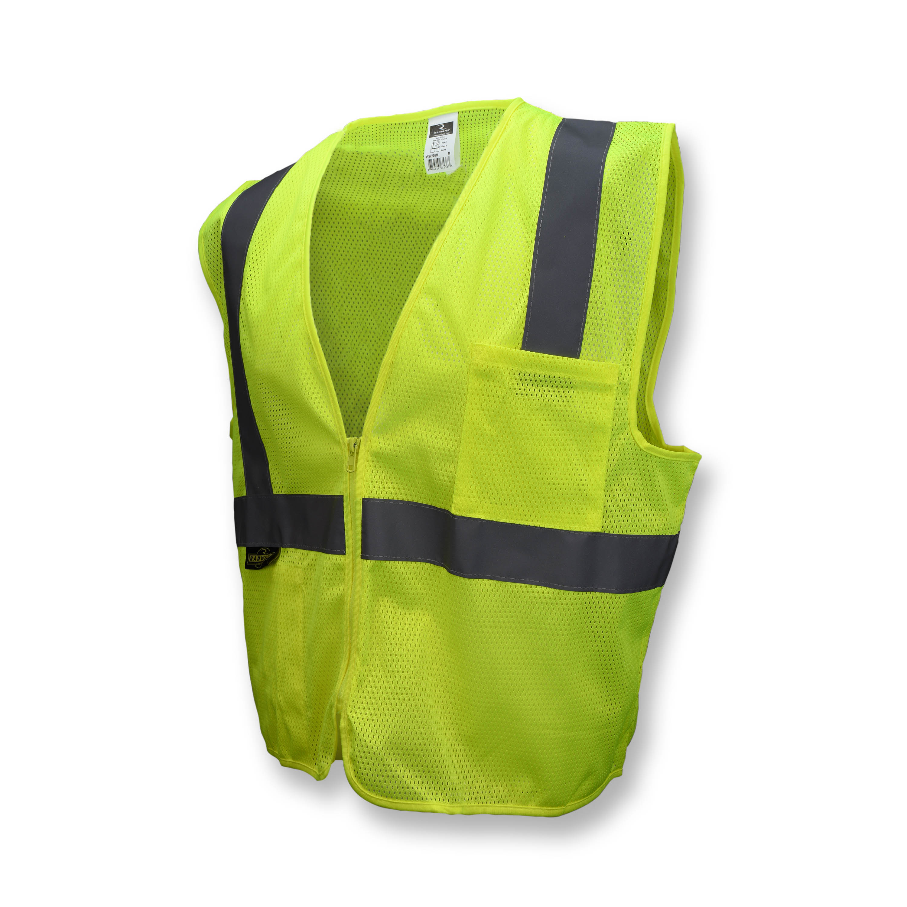 SV2Z Economy Type R Class 2 Mesh Safety Vest with Zipper - Green - Size 2X - Safety Vests